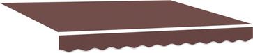 vidaXL - Vervangingsdoek voor zonnescherm - 3,5 x 2 m - Bruin - Polyester