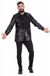 Wilbers & Wilbers Jaren 80 & 90 Kostuum Zwarte Ruchesblouse Satijn Foute Disco Maat 52