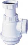 Wirquin Sifon 'SP3178' PVC voor lavabo of bidet met kort vallende pellet - Wit
