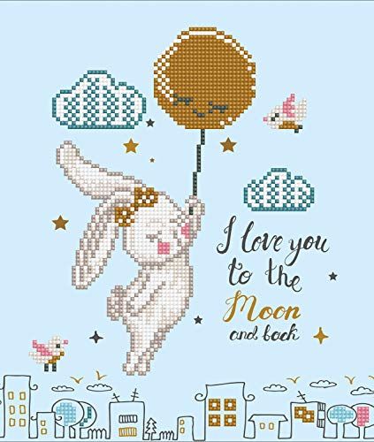 Diamond Dotz DD5-058 Love You to the Moon and back Diamond Painting - 27 x 32 cm