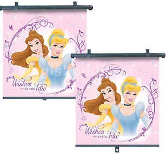 Disney Princess 2X auto zonnescherm Roze zonder of met zuignappen