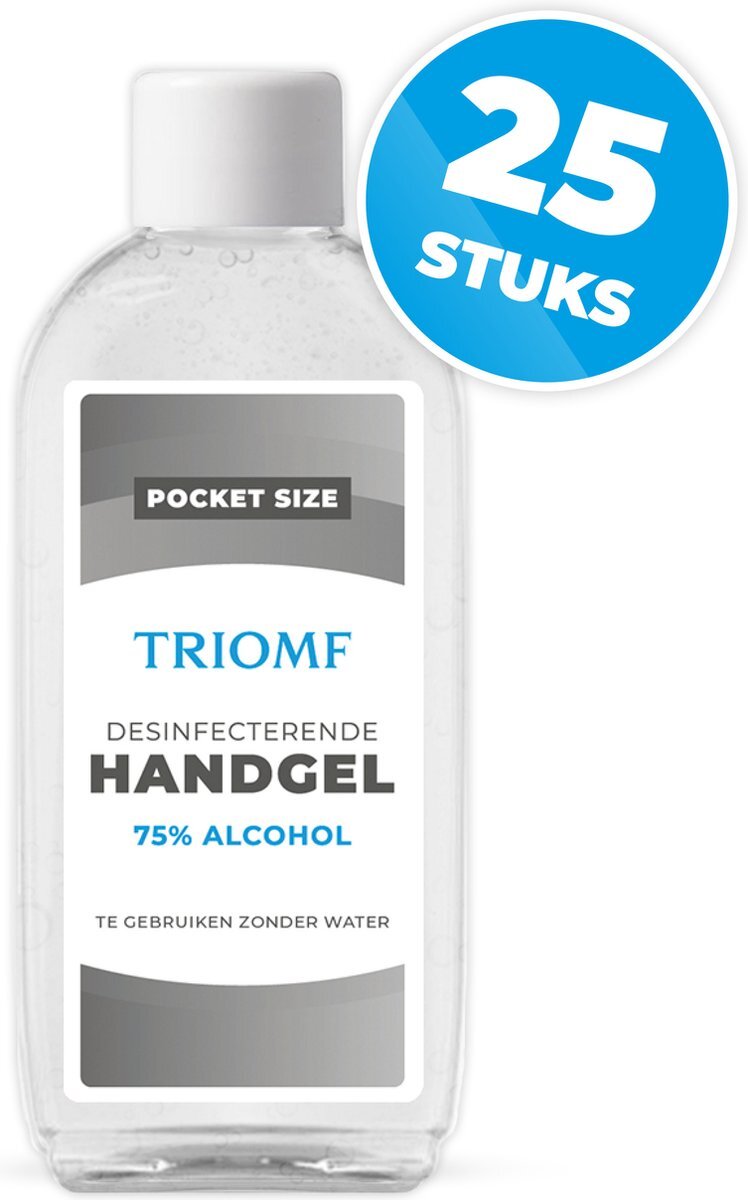 Triomf Cosmetica Handgel - 75 ml - Pocket size - 25 stuks