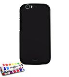 Ultraplatte MUZZANO Ultraplatte harde beschermhoes WIKO DARKFULL [Le Pearls Premium] [zwart] + stift en microvezeldoek