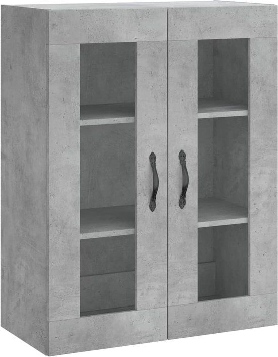 vidaXL Wandkast 69,5x34x90 cm bewerkt hout betongrijs