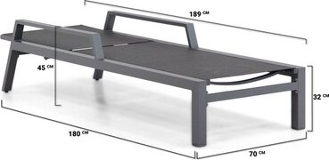 Lifestyle Garden Furniture Licata ligbed verstelbaar