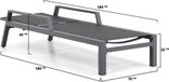 Lifestyle Garden Furniture Lifestyle Licata ligbed verstelbaar - Grijs-antraciet - Aluminium