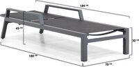 Lifestyle Garden Furniture Lifestyle Licata ligbed verstelbaar - Grijs-antraciet - Aluminium