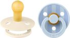 BIBS Colour Studio Speen verpakking van 2 stuks. BPA-vrij, Ronde speen. Natuurlijk rubberlatex, Geproduceerd in Denemarken, Maat 1 (0-6 maanden), Block Baby Blue Dusty Blue