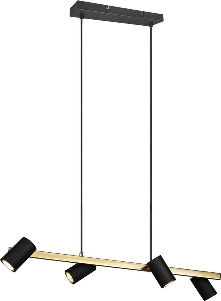 TRIO LEUCHTEN Marley Hanglamp 4x GU10 Zwart Goud