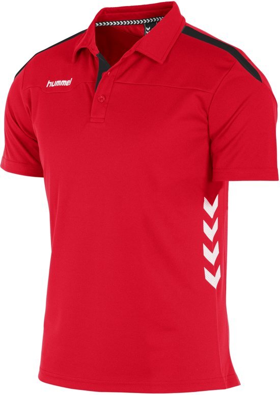 Hummel Valencia Polo Sportpolo Heren - Red-Black