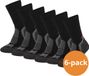 Xtreme Sockswear Xtreme Hiking Sokken Wol - 6 paar - Extra Warm - Anatomisch Gevormd Voetbed - Multi Zwart - Maat 35/38