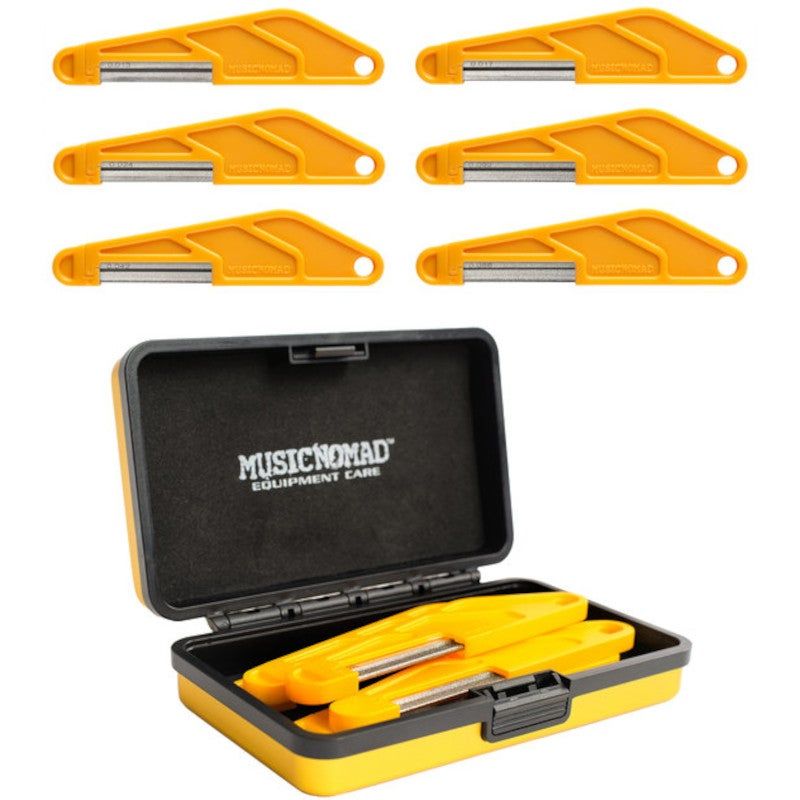 MusicNomad MN670 - Set met 6 vijlen voor topkam van akoestische gitaar