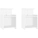 Table de chevet 2 pcs armoire de chevet table de nuit blanc 40x35x60 cm aggloméré