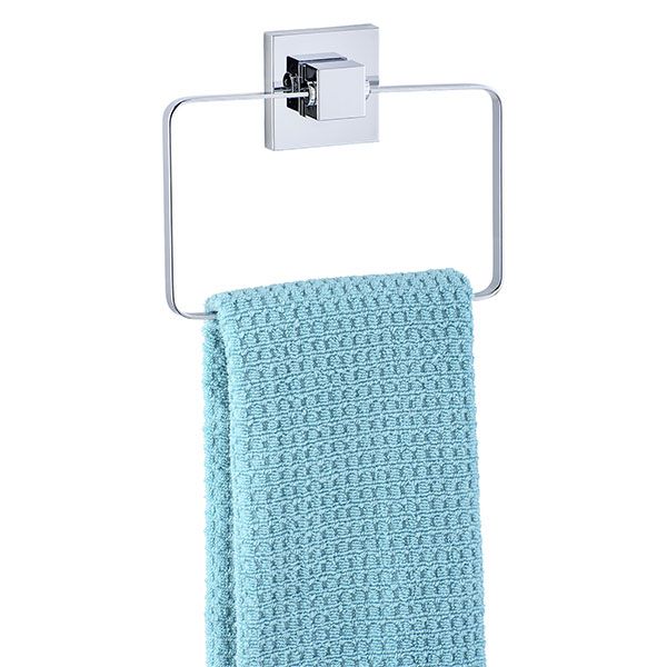 WENKO Handdoekring Quadro Vierkant RVS Chroom - Zilver