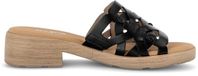 Gabor - Platte sandalen - Leer - Zwart