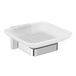 Ideal Standard IOM Cube zeephouder, wandzeep, gesatineerd glas, chroom, inclusief bevestigingen E2201AA
