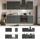 Vicco Complete keukeneenheid Fame-Line, Groen-Goud Landhuis/Wit, 230 cm, WB Eik