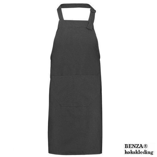 Benza Schort Keukenschort Neutraal Blanco Donkergrijs 70 x 85 cm