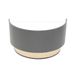blendend Designlamp met E27-fitting, natuurlijke afwerking en grijs, afmetingen: 17 x 30 x 15 cm