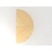 Hammerbacher table d'appoint 160x80cm quart de cercle argent