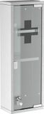 Kleankin armoire à pharmacie - avec serrure - 3 compartiments - verre dépoli