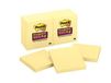 Post-it Super Sticky Notes, Canary Yellow, 12 Pads/Pack, 90 Sheets/Pad, 3 in x 3 in