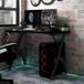 Maison Exclusive Bureau de jeu avec piètement en Y noir et rouge 110x60x75 cm