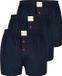 Phil & Co. Boxershorts Heren Geweven Katoen Effen Blauw 3-Pack - Maat XL