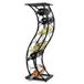 DanDiBo Étagère à vin en métal noir Colonne à fleurs Porte-bouteilles Elegance 80 cm