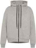 Deha Sweater Black Trims Full Zip Hoodie - Vrouwen - Grijs - Maat L