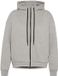 Deha Sweater Black Trims Full Zip Hoodie - Vrouwen - Grijs - Maat L