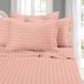 Elegant Comfort 4-delige lakenset - 1500 premium hotelkwaliteit microvezel - diepe zak, kreukbestendige 4-delige damast gestreepte lakenset, 2 eenpersoons, oudroze