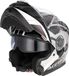 Acerbis Serel, casque rabattable, couleur: Noir/Gris/Rouge, taille: XL