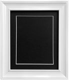 FRAMES BY POST Scandi Vintage Witte Fotolijst met Zwarte Beugel en Achterbord 40 x 50 cm voor Pic Size A3