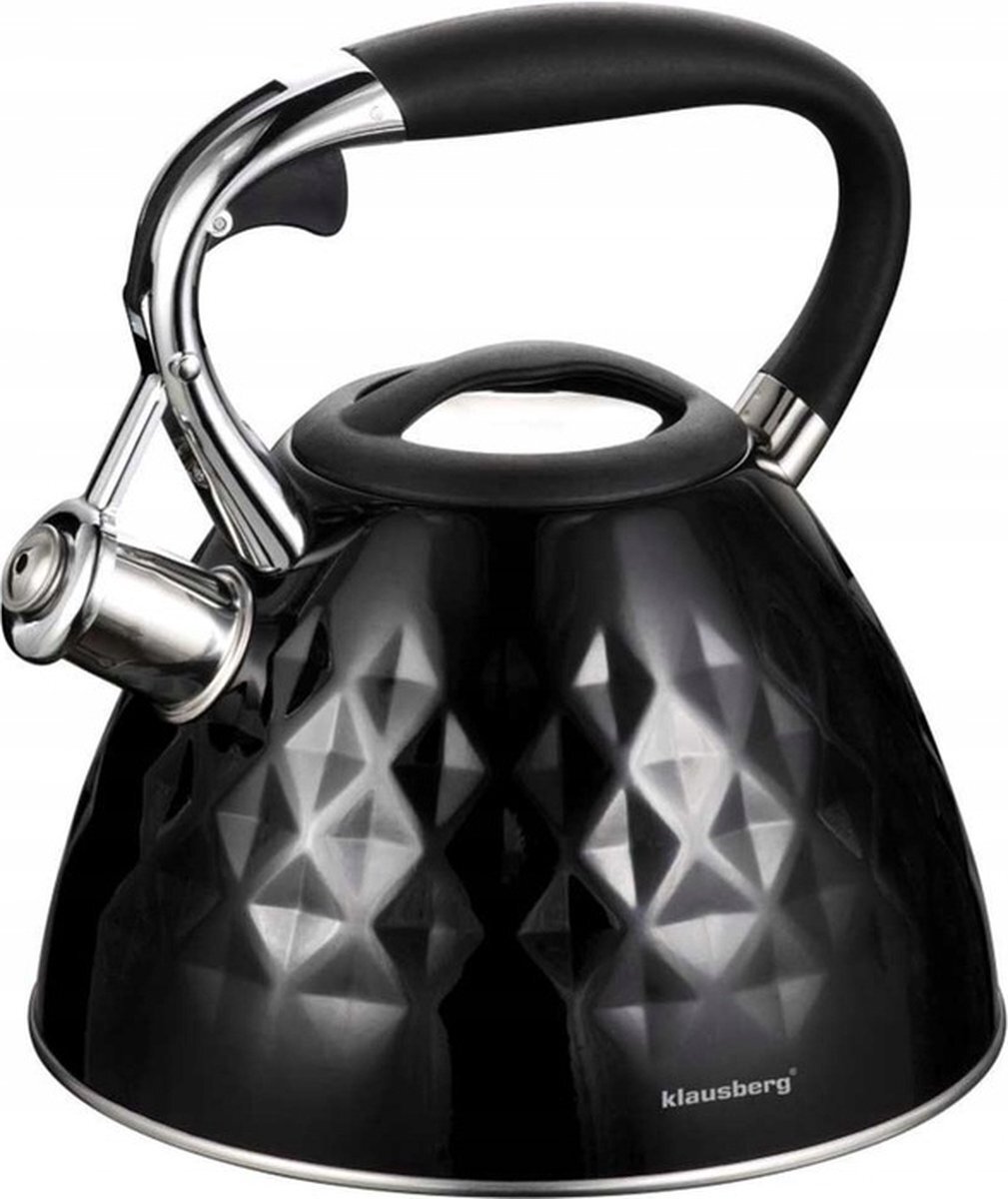 KLAUSBERG Top Choice - Fluitketel - Diamond - zwart - 2.7 liter