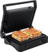 KitchenBrothers Appareil à contact - Appareil à toast - Grill à panini - Sans PFAS - Plaques de grill amovibles - Lavable au lave-vaisselle - Ouverture à 180º - 2000W - Noir