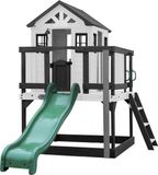 Backyard Discovery Sweetwater Heights Speelhuis met glijbaan - Speelkeuken – Zandbak - Speeltoestel met verdieping en ladder voor kinderen