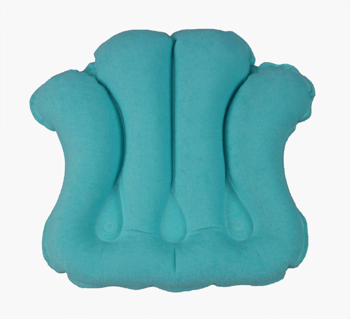 OBBOmed HB-1200 comfortabele opblaasbare badstof schelp spa hoofd- en nekkussen met zuignappen voor de badkuip, whirlpool, onderwatermassage, thermaal bad, kleur: Tiffany blauw