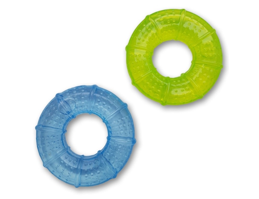 Goldi Bijtring 2 stuks - groen en blauw Blauw & Groen
