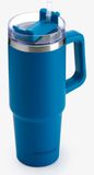 Muitomas Reismok - Travel Mug - Dubbele geïsoleerde wand - Praktisch rietje & handvat - 900ml - Blauw