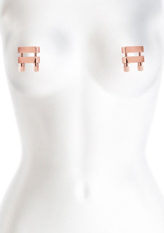 Bound Nipple Clamps V1 - Rose Gold - Adjustable - Metal