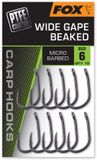 Fox Wide Gape Straight Karper Haken - Maat 6 - Zwart - 10 stuks