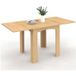IDMarket - DONA Table de salle à manger rectangulaire extensible, Hêtre, 80-160 cm