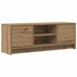 vidaXL Tv-meubel 102x30x37,5 cm bewerkt hout artisanaal eikenkleur