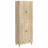 vidaXL - Bank loungeset - Bewerkt hout - Sonoma eiken