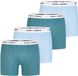 Happy Shorts Boxer Jersey Mannen türkis, blau Printopdruk