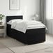vidaXL Boxspringbed met matras, zwart, 100 x 200 cm, gestoffeerd
