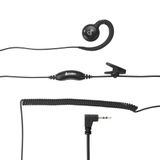 Cobra 2,5 mm C-stijl Swivel Wrap Over-The-Ear Headset, Zwart