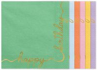 PartyDeco Servetten 'Happy Birthday' - 12 st.