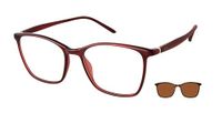 ELLE Decoration Elle Woman Optical Prescription Eyewear Frames voor dames, rood, 52 (M)